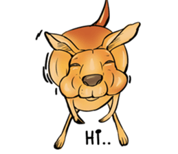 Kangaroo boxing! sticker #14708774