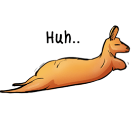 Kangaroo boxing! sticker #14708775