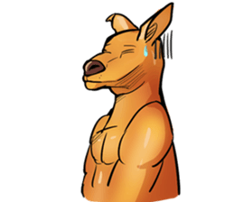 Kangaroo boxing! sticker #14708778
