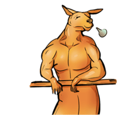Kangaroo boxing! sticker #14708779