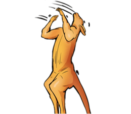 Kangaroo boxing! sticker #14708780