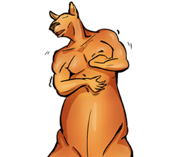 Kangaroo boxing! sticker #14708781