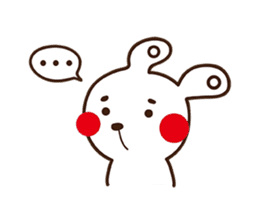 Apple cheeked Rabbit sticker #14709459