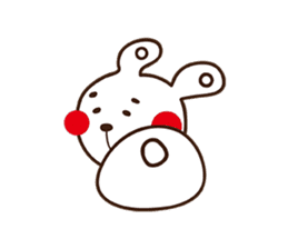 Apple cheeked Rabbit sticker #14709472