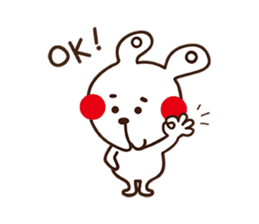Apple cheeked Rabbit sticker #14709478