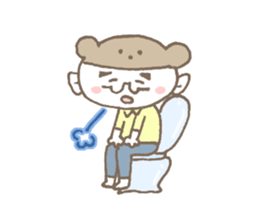 Daily life of office working daddy bear sticker #14711054
