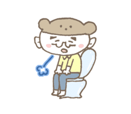 Daily life of office working daddy bear sticker #14711054