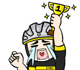 the cycling life of a struggling Knight7 sticker #14711829