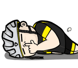the cycling life of a struggling Knight7 sticker #14711844