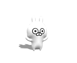 [3D] Three-dimensional rabbit 2! sticker #14711945