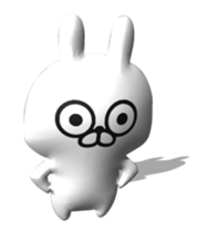 [3D] Three-dimensional rabbit 2! sticker #14711959