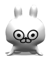[3D] Three-dimensional rabbit 2! sticker #14711960