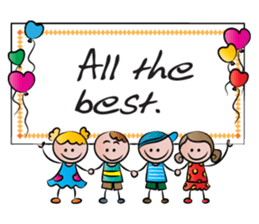 kids & greeting card sticker #14712447
