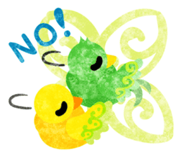 Mysterious little birds sticker #14714191