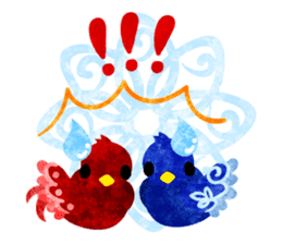 Mysterious little birds sticker #14714205