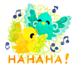 Mysterious little birds sticker #14714206