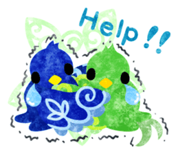 Mysterious little birds sticker #14714207