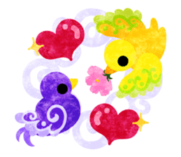 Mysterious little birds sticker #14714208
