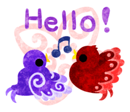 Mysterious little birds sticker #14714210