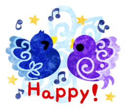 Mysterious little birds sticker #14714213