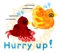 Mysterious little birds sticker #14714214