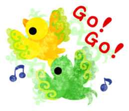 Mysterious little birds sticker #14714215