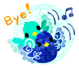 Mysterious little birds sticker #14714216