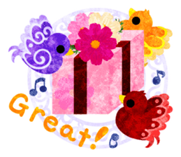 Mysterious little birds sticker #14714224