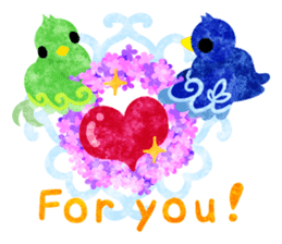 Mysterious little birds sticker #14714226