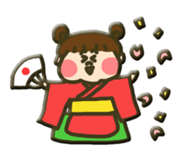 hannari kimono joshi sticker #14715471
