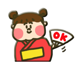 hannari kimono joshi sticker #14715474