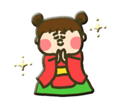 hannari kimono joshi sticker #14715475