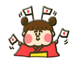 hannari kimono joshi sticker #14715477