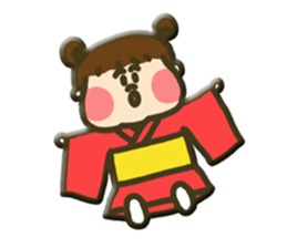 hannari kimono joshi sticker #14715479