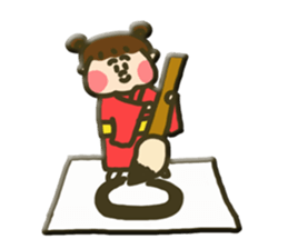 hannari kimono joshi sticker #14715481