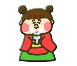 hannari kimono joshi sticker #14715487