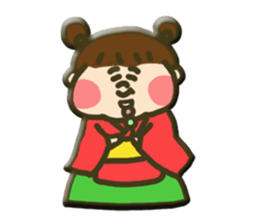hannari kimono joshi sticker #14715488