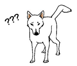 White HAKATA Dog sticker #14717146