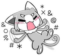 Gray Cat's Happy Diary sticker #14717474