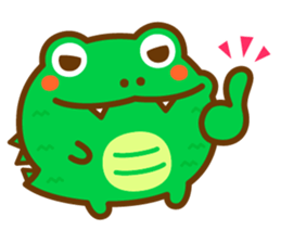 Round crocodile sticker #14719382