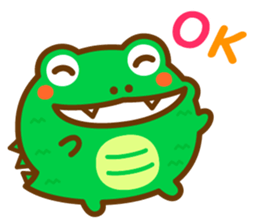 Round crocodile sticker #14719389