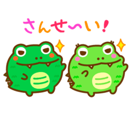 Round crocodile sticker #14719391