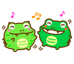 Round crocodile sticker #14719393
