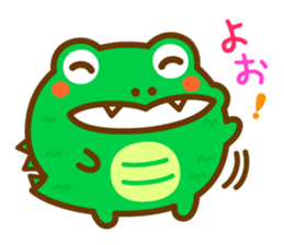 Round crocodile sticker #14719395