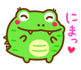 Round crocodile sticker #14719396