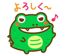 Round crocodile sticker #14719397