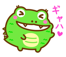 Round crocodile sticker #14719398