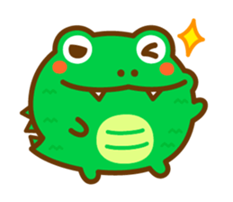 Round crocodile sticker #14719402