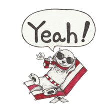 RYOMA SAEKI's LINE sticker Dog and Fish sticker #14720001