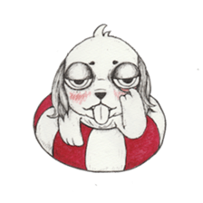 RYOMA SAEKI's LINE sticker Dog and Fish sticker #14720014
